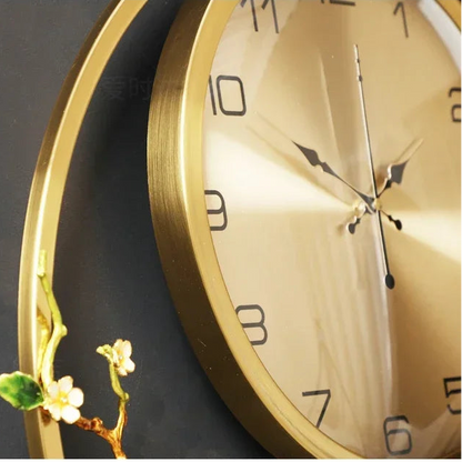 Horloge Murale SilencieuseDesign Asiatique Élégant en Bois