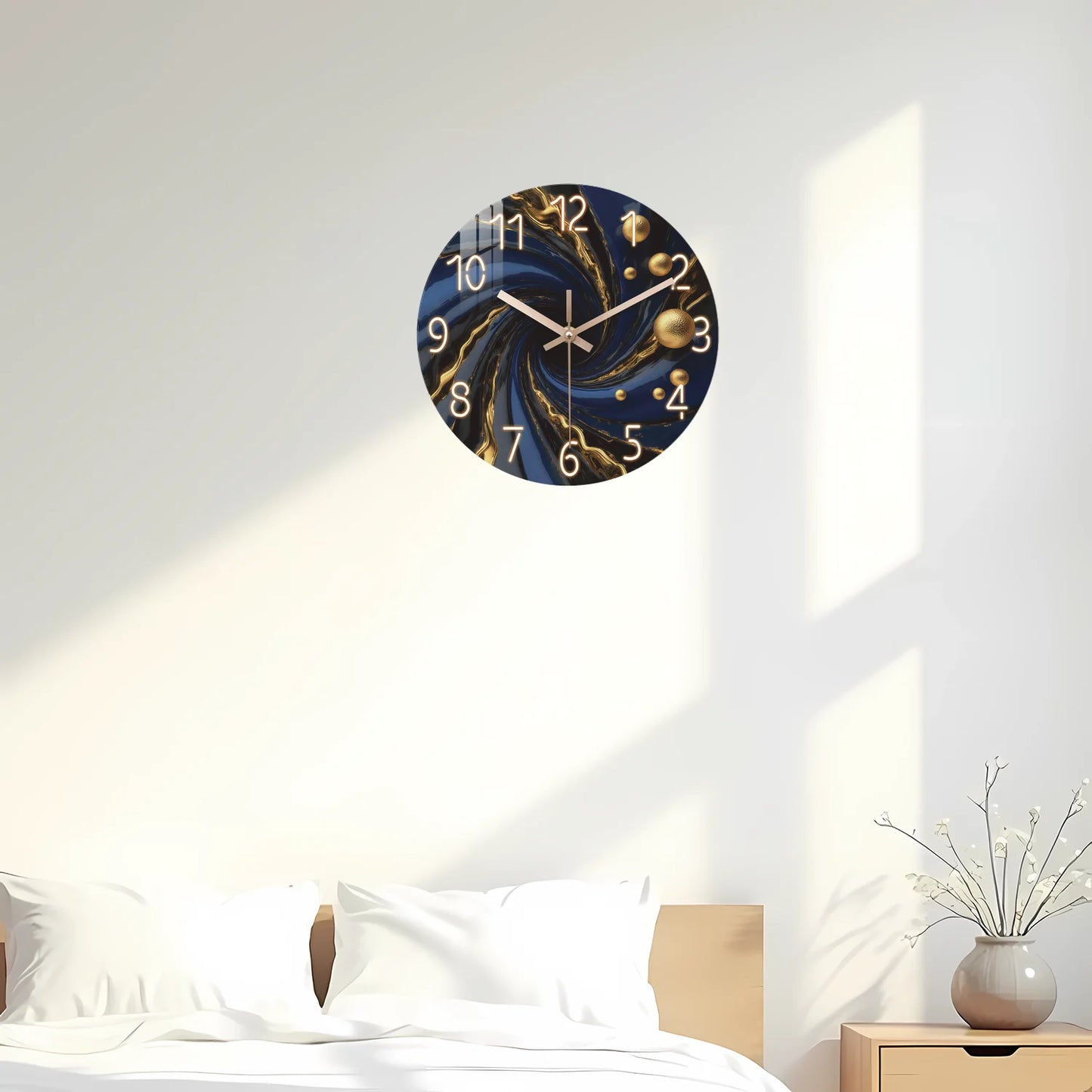 Grande Horloge Murale  Art Abstrait
