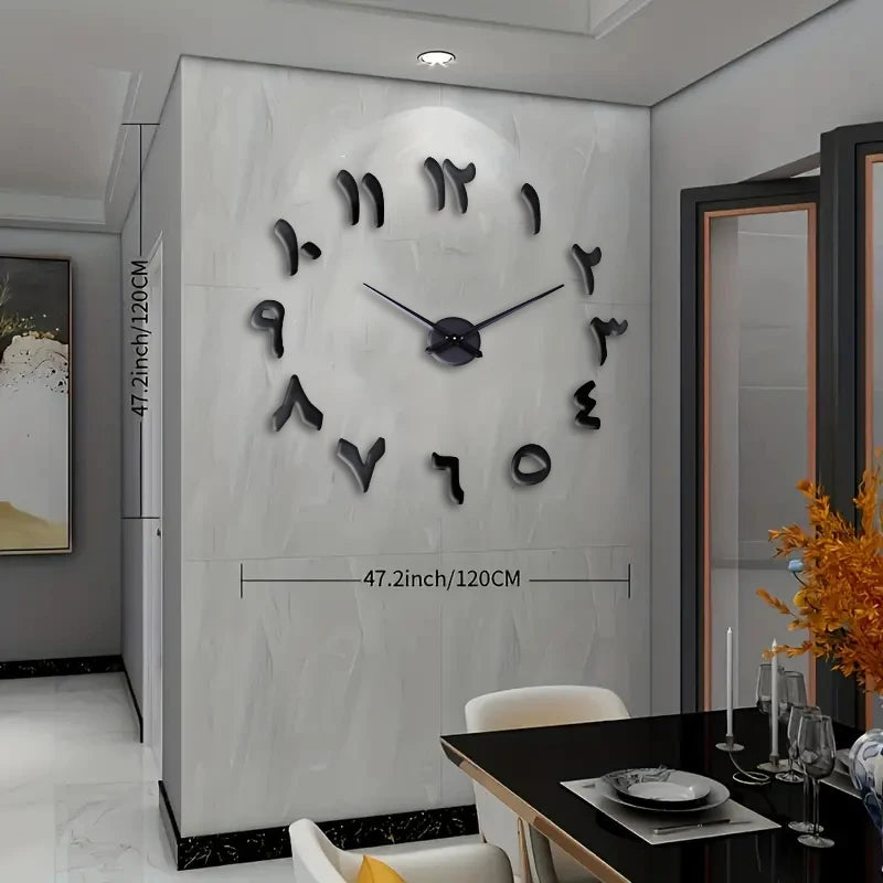 Horloge Murale DesignEffet Miroir - Style Art Déco Numérique