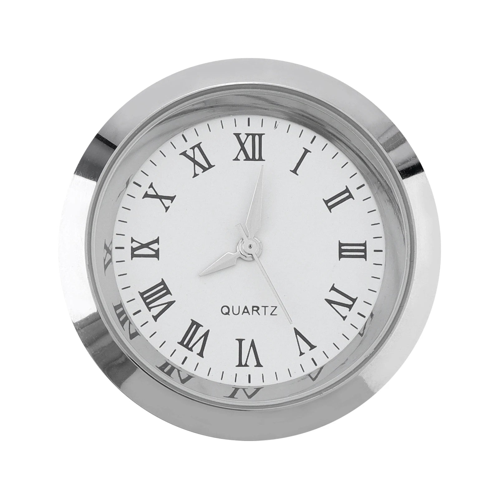 Horloge À Chiffres RomainsMouvement Quartz Argenté 37 mm