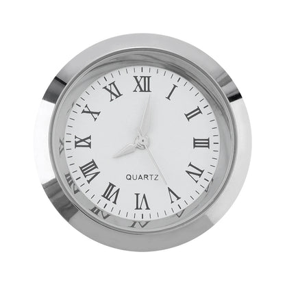 Horloge À Chiffres RomainsMouvement Quartz Argenté 37 mm