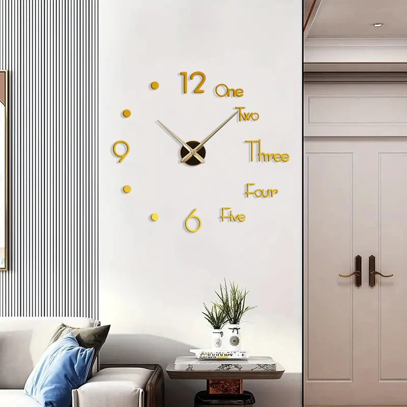 Horloge ModerneDesign Sans Cadre en Acrylique