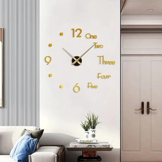 Horloge ModerneDesign Sans Cadre en Acrylique