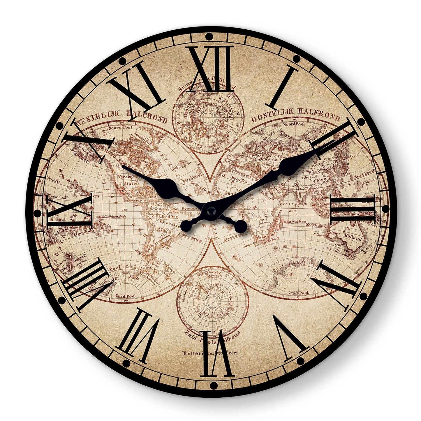 Horloge Murale Vintage  Boussole Navire Côte Nautique