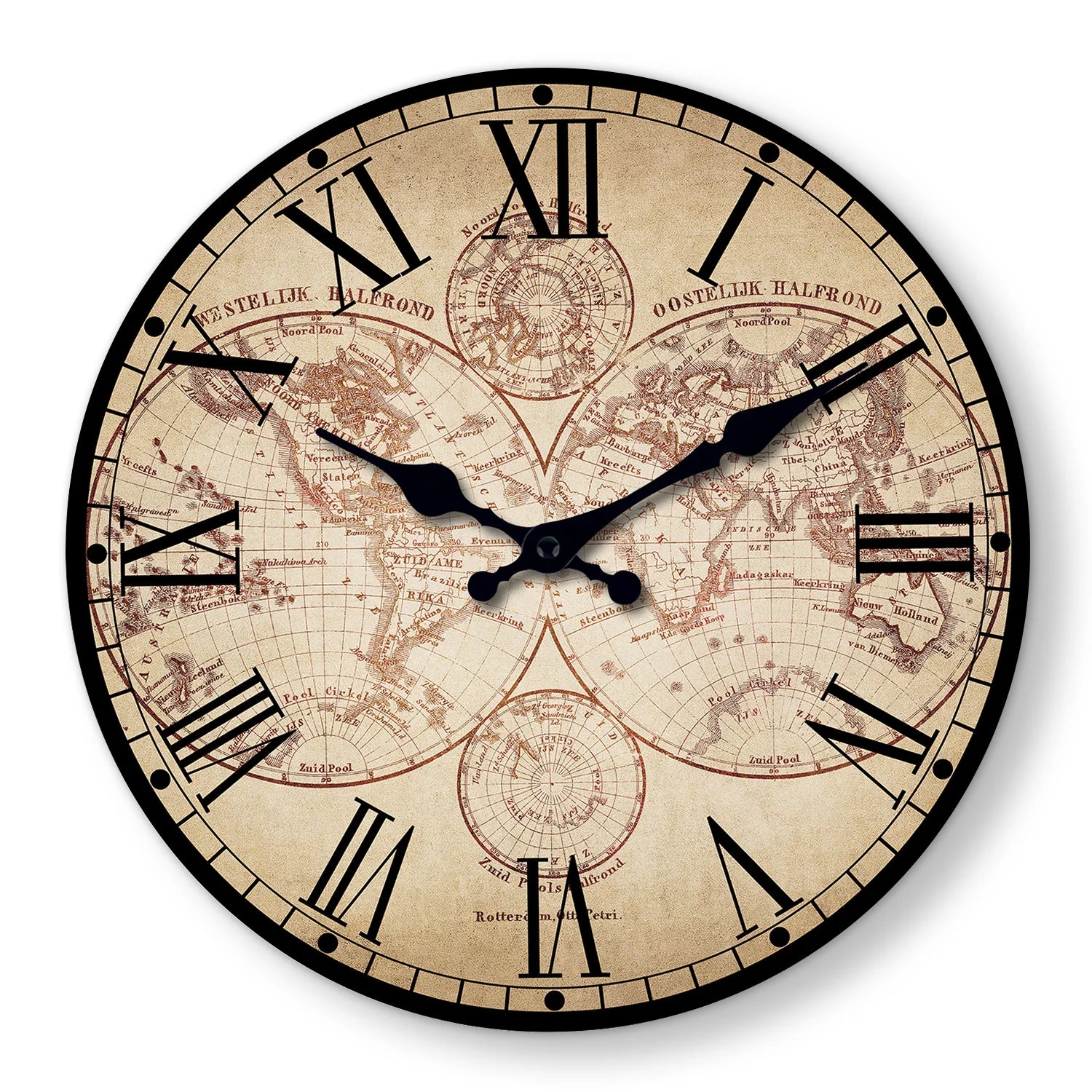 Horloge Murale Vintage  Boussole Navire Côte Nautique