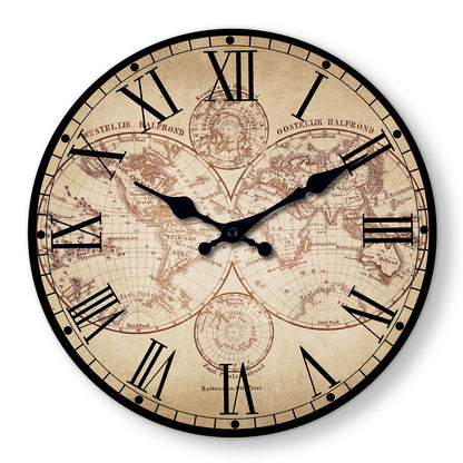 Horloge Murale Vintage  Boussole Navire Côte Nautique