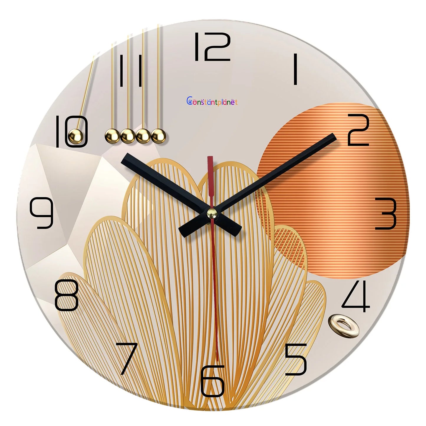 Horloge Murale Design  Géométrie Abstraite