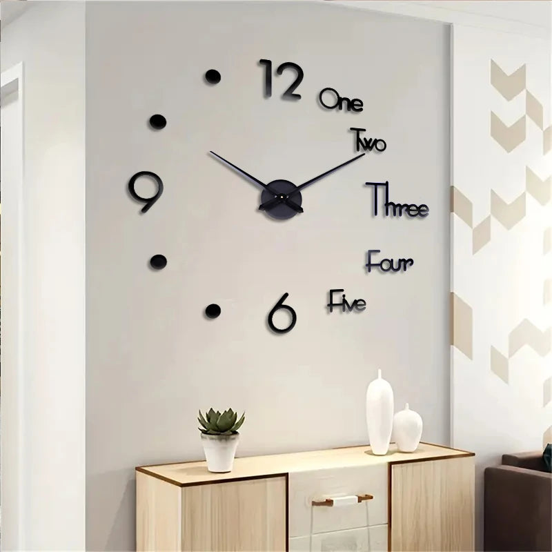 Horloge ModerneDesign Sans Cadre en Acrylique