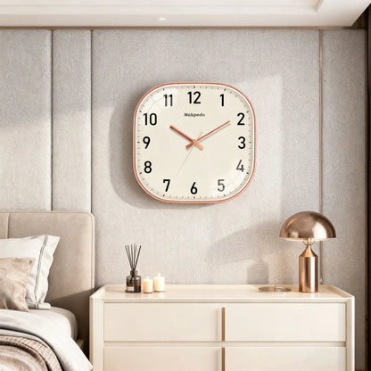 Horloge Murale NumériqueStyle Moderne Beige et Noir Élégant