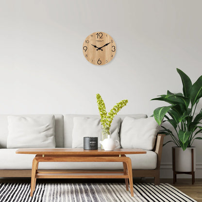 Horloge Murale Bois Grain de Bois Moderne