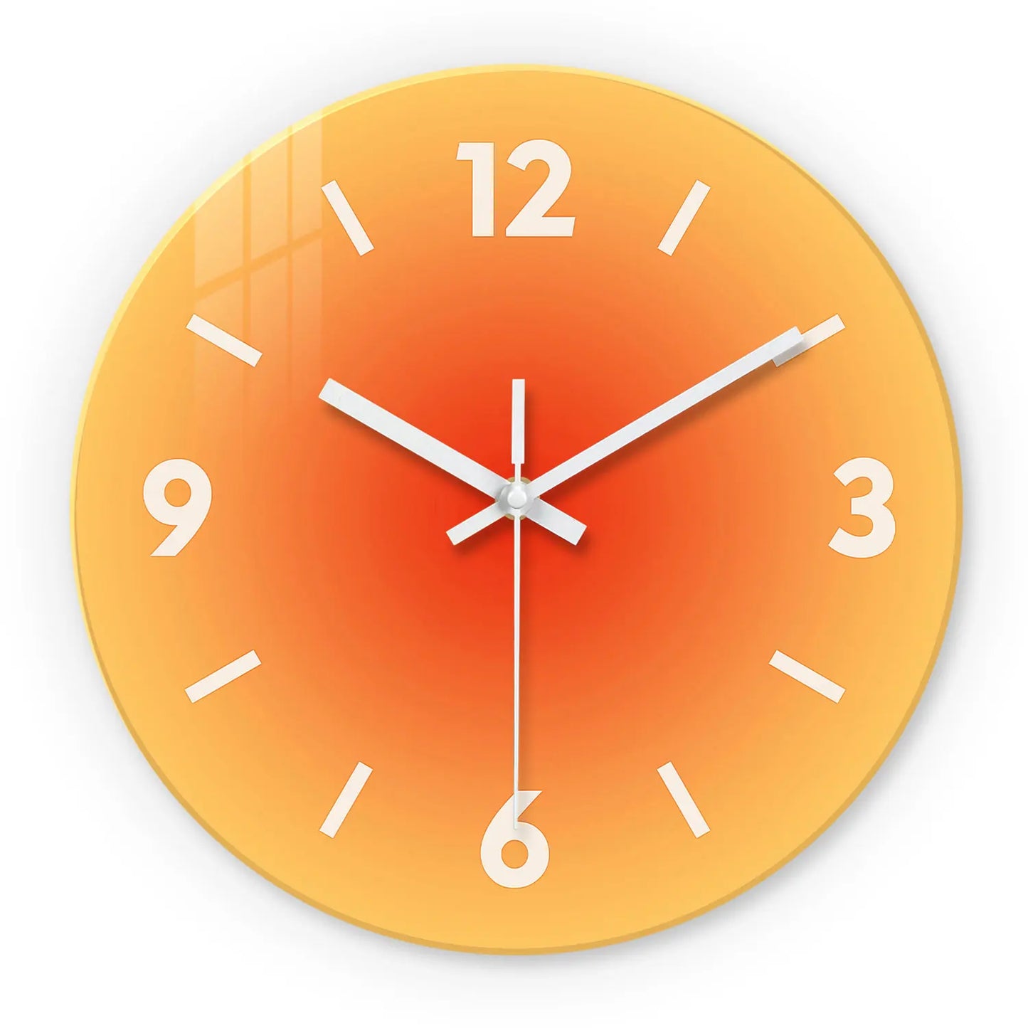 Horloge Murale Design  Dégradé Coloré Orange