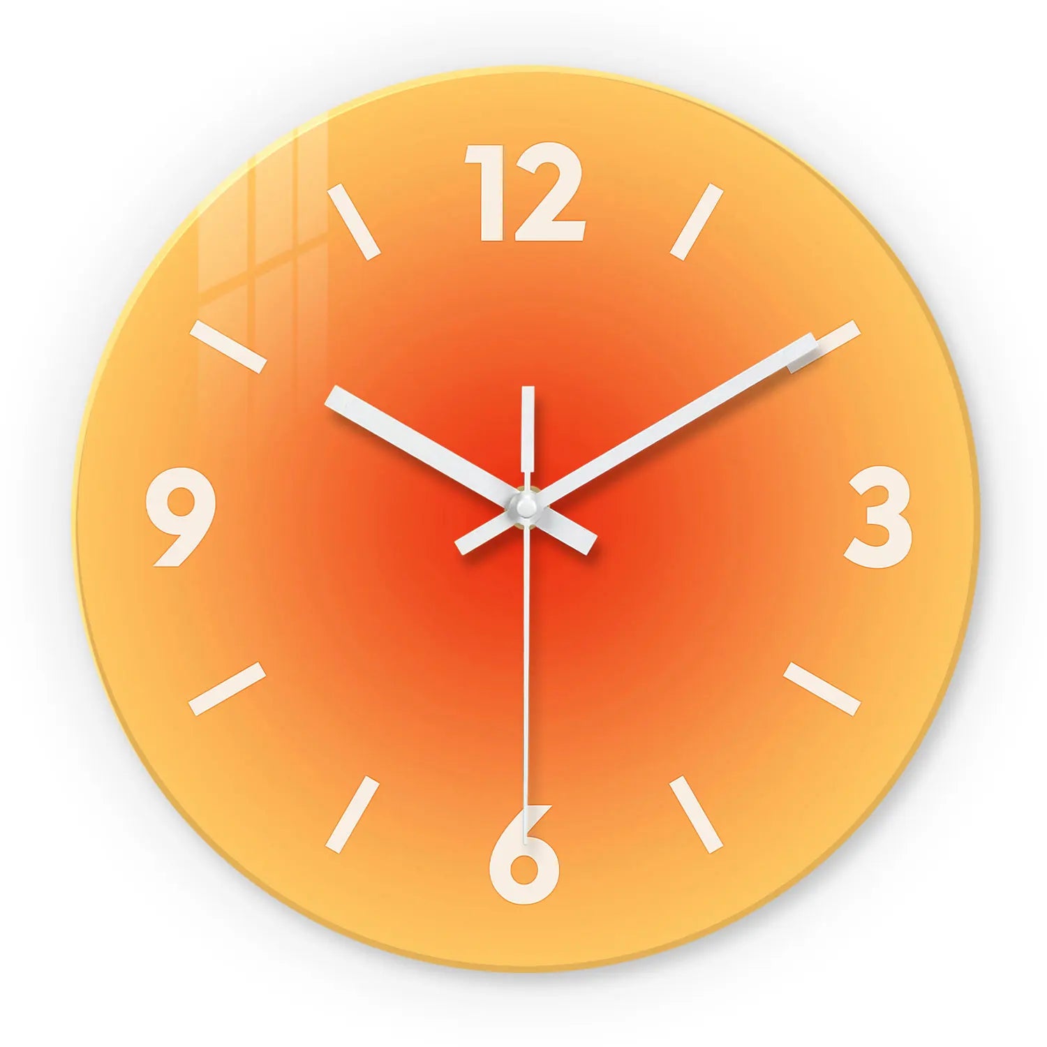 Horloge Murale Design  Dégradé Coloré Orange