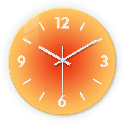 Horloge Murale Design  Dégradé Coloré Orange