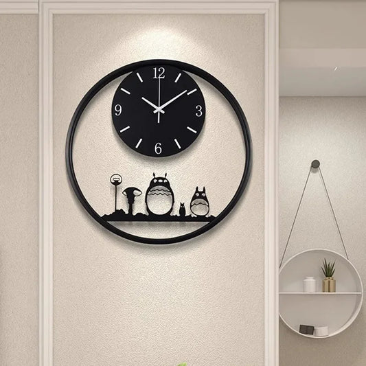 Horloge Murale SilencieuseCadre Métal Mat Design Minimaliste
