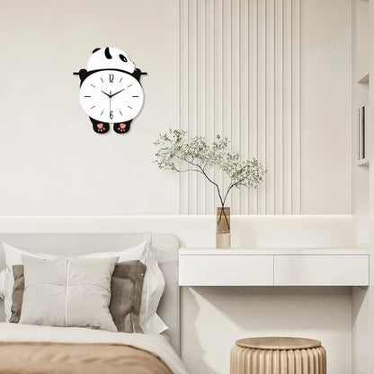 Horloge Pendule Murale Moderne  Panda Rigolo