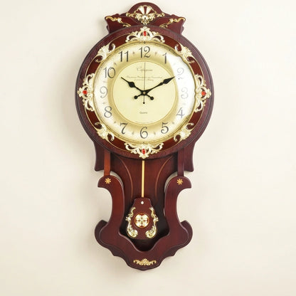 Horloge pendule bois antique finition bois naturel