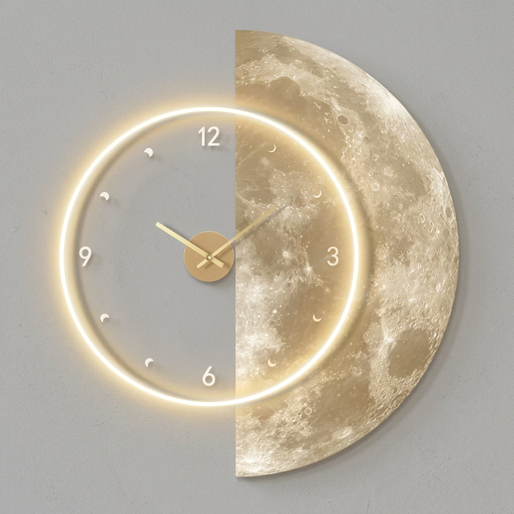 Horloge Décoration Murale Elégante et Lumineuse