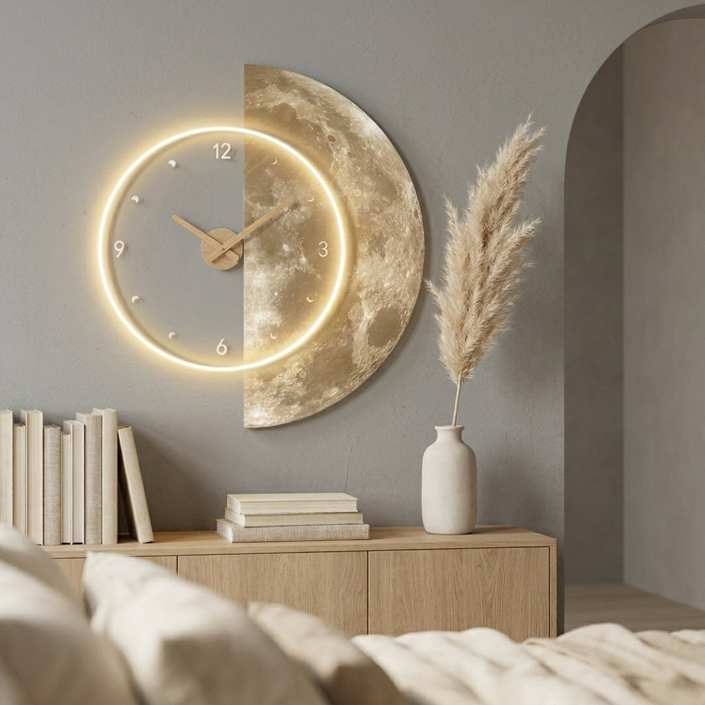 Horloge Décoration Murale Elégante et Lumineuse
