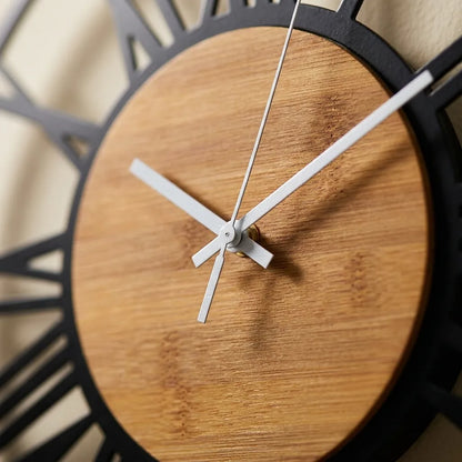 Grande horloge murale vintage industrielle 60cm - detail cadran aiguilles