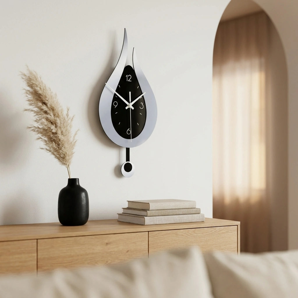 Horloge Pendule Murale Moderne  Goutte d'Eau