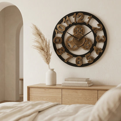 Horloge Engrenage Murale  Style Industriel