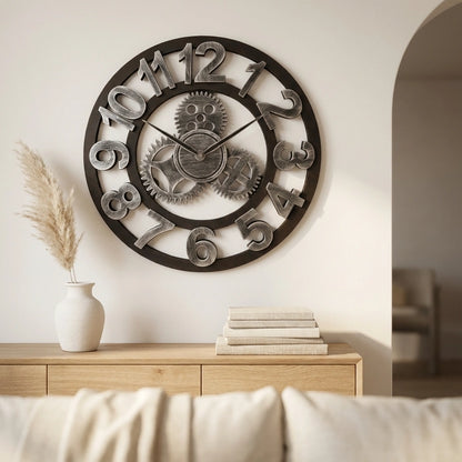 Horloge Engrenage Murale  Style Industriel