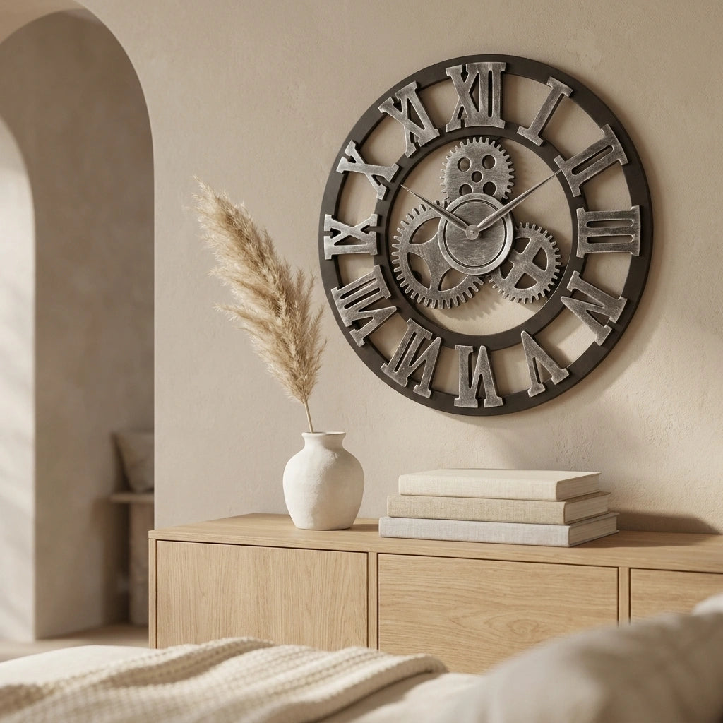Horloge Engrenage Murale  Style Industriel