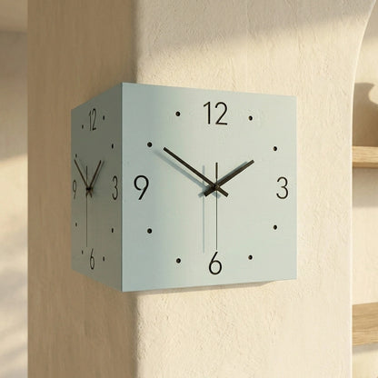Horloge Murale Carrée Double Face Lumineuse