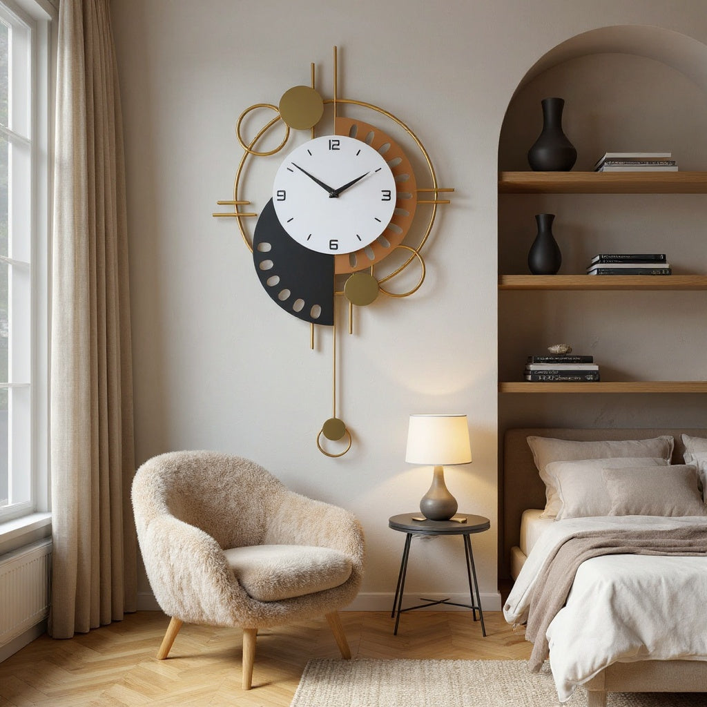 Décoration Murale Horloge EVA — mise en situation