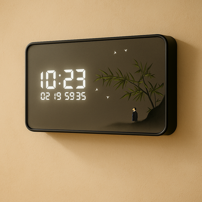 Horloge Murale Digitale Design Grand Format — vue de côté