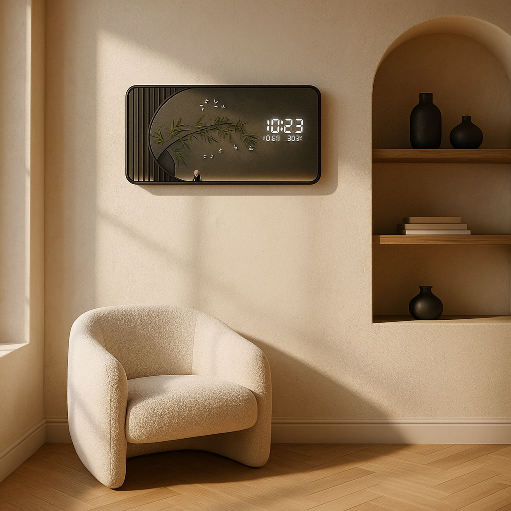 Horloge Murale Digitale Design Grand Format