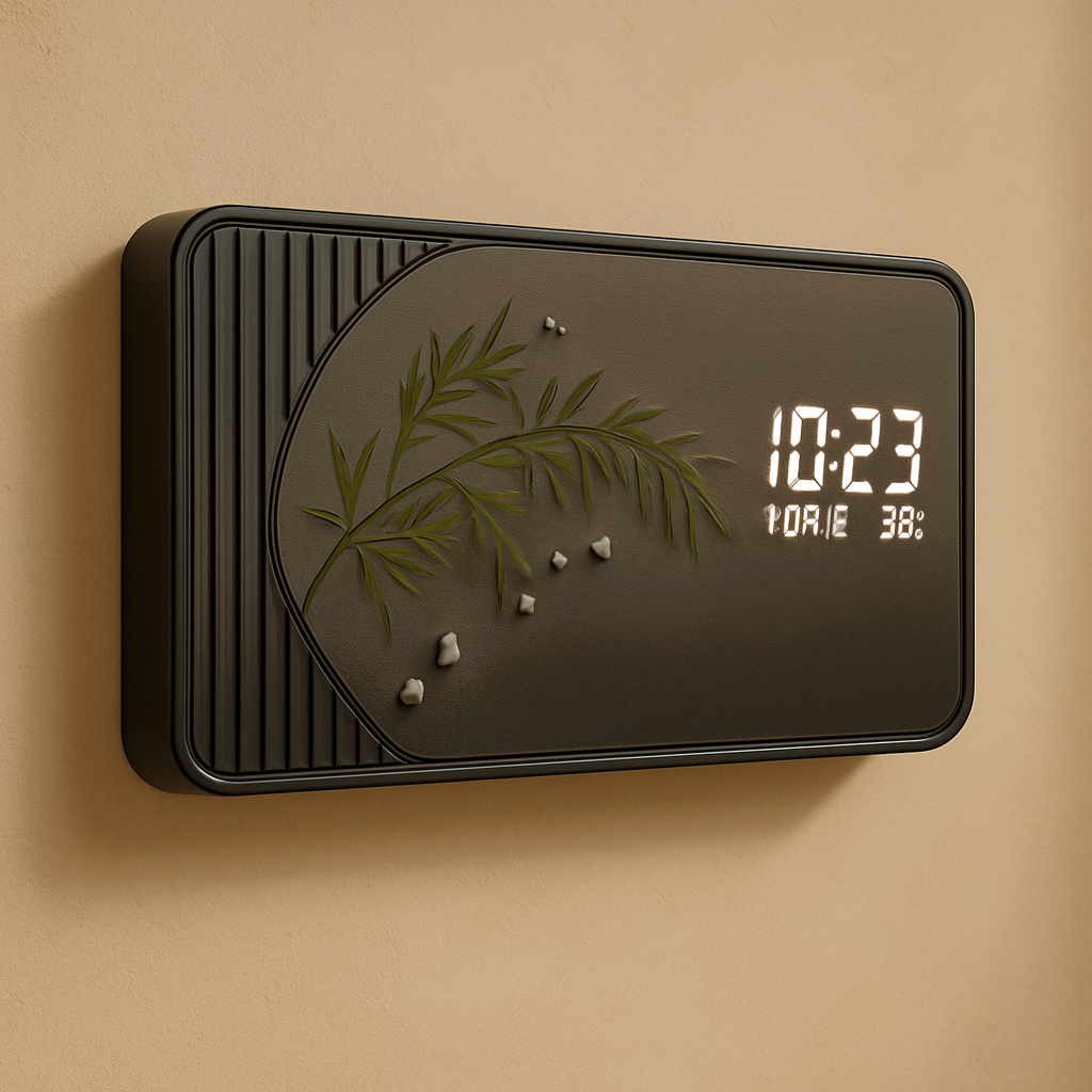 Horloge Murale Digitale Design Grand Format — vue de côté