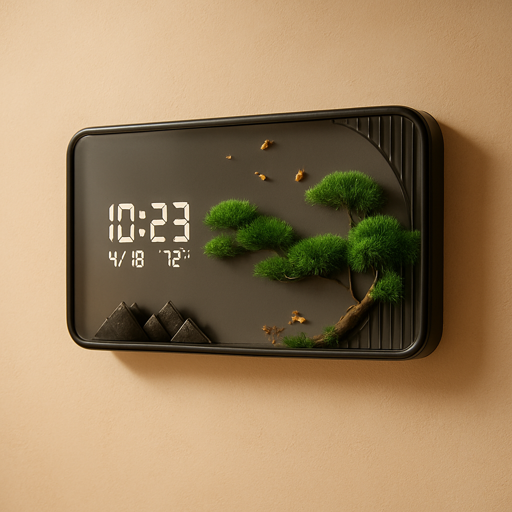 Horloge Murale Digitale Design Grand Format — vue de côté