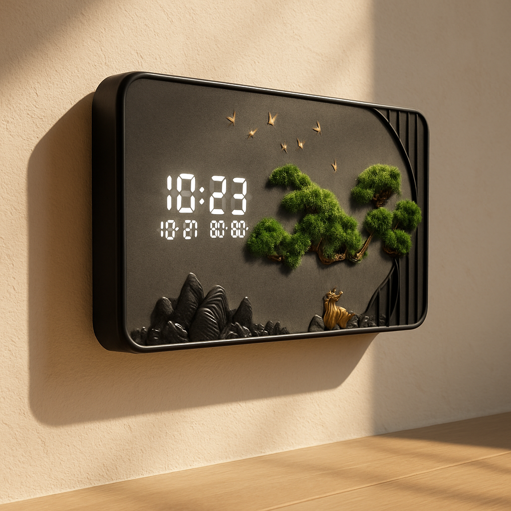 Horloge Murale Digitale Design Grand Format