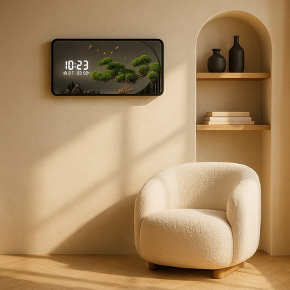 Horloge Murale Digitale Design Grand Format