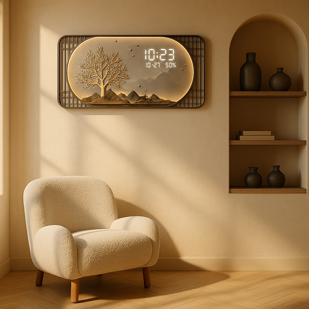 Horloge Murale Digitale Design Grand Format