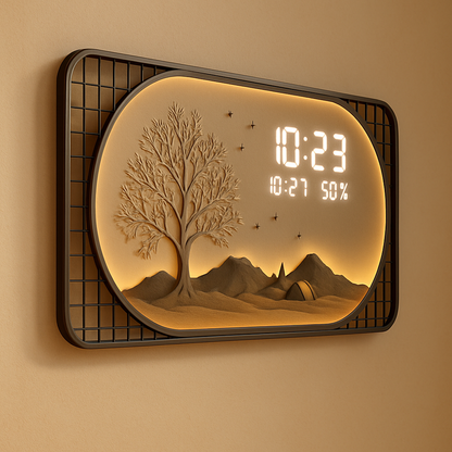 Horloge Murale Digitale Design Grand Format — vue de côté