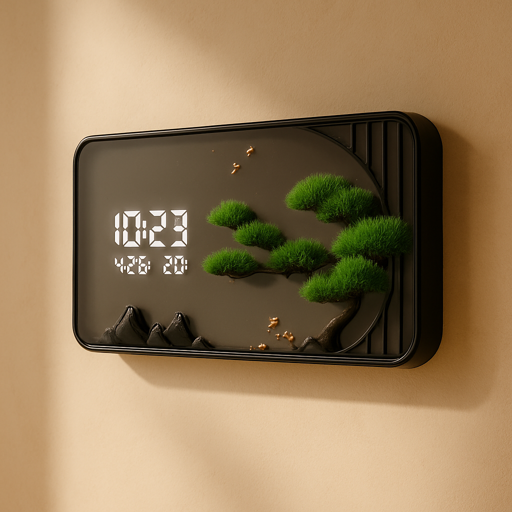 Horloge Murale Digitale Design Grand Format — vue de côté