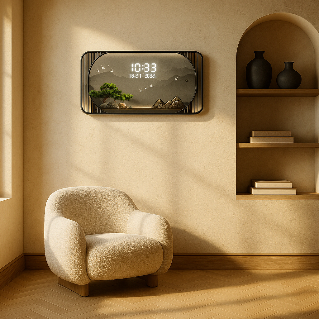 Horloge Murale Digitale Design Grand Format