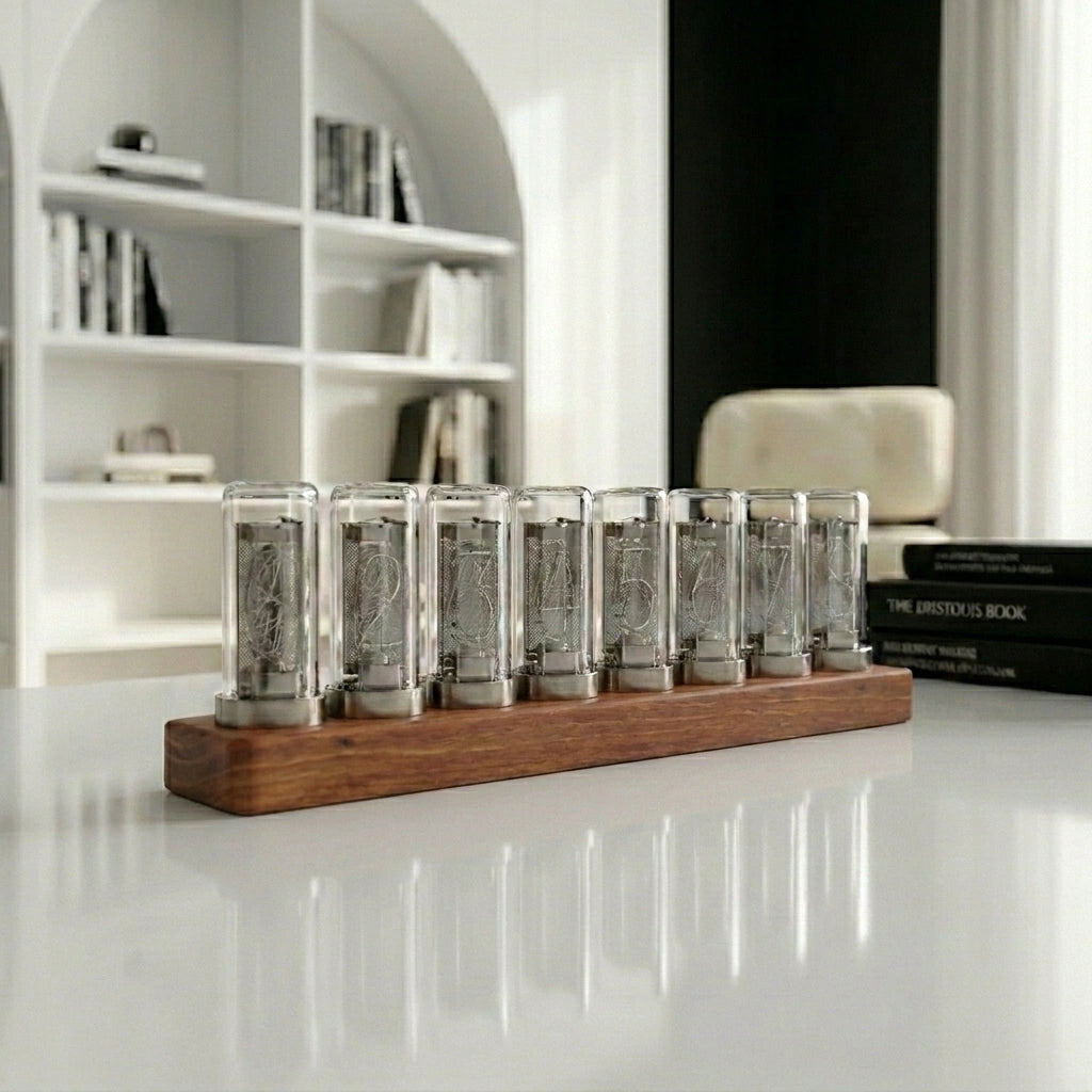 Horloge Nixie Tubes - version sans grille decorative vue face